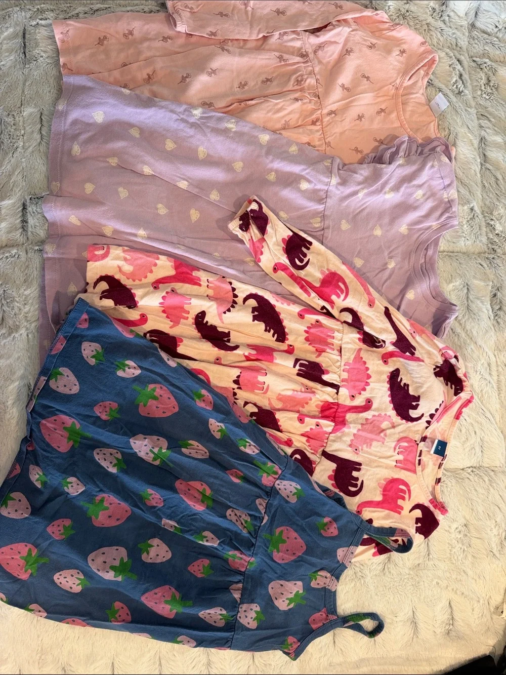 Old Navy Girls Pink, Lavender, Peach, Blue & Cream Mix Dress Lot